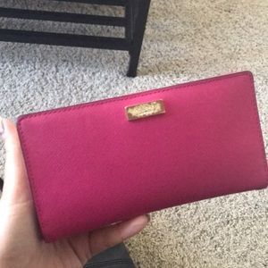 Hot pink Kate Spade wallet